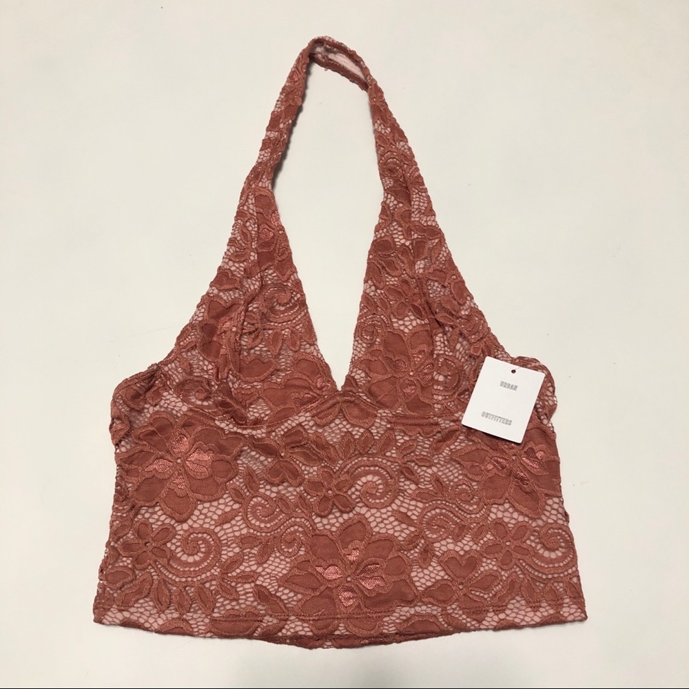 Kimchi Blue Lace Halter Crop Top